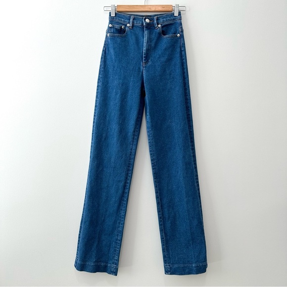 A.P.C. Spring High Rise Straight Leg Jeans Blue Denim Sz 24 - Picture 3 of 16